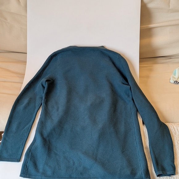 Stylish Teal Open Cardigan - Picture 10 of 17